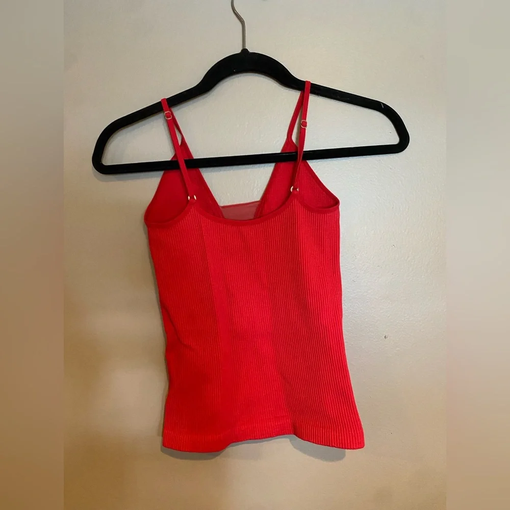 Free People Come Around Red Ribbed Cami - Picture 7 of 10